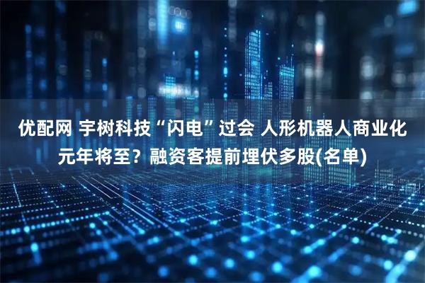 优配网 宇树科技“闪电”过会 人形机器人商业化元年将至?融资客提前埋伏多股(名单)